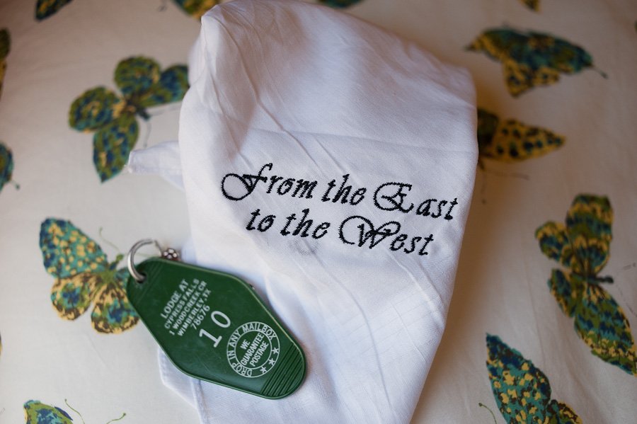 bride gift, from the east to the west saying, vintage detailed wedding in austin texas