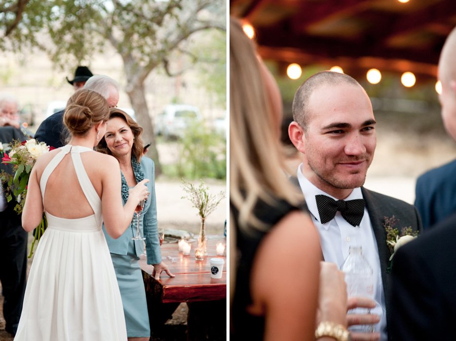 cocktail hour at montesino ranch in wimberley texas, fall wedding at montesino ranch, vintage ranch wedding in austin texas