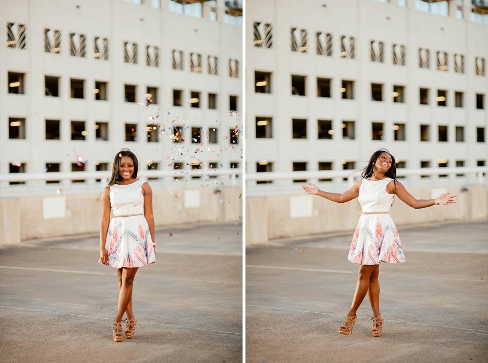 downtown austin graduation portraits, graduation portrait photographers in austin, colorful and modern senior photographer, austin editorial pictures, editorial senior photos, fashion blogger OOTD photos, graduation pictures