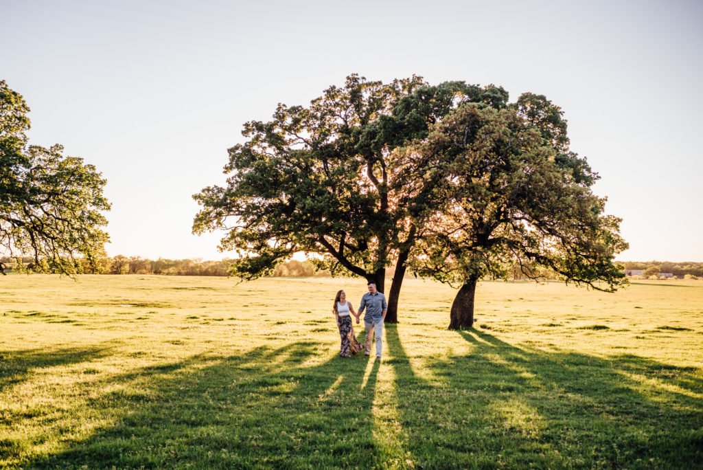 spring engagement session at classic oaks ranch texas