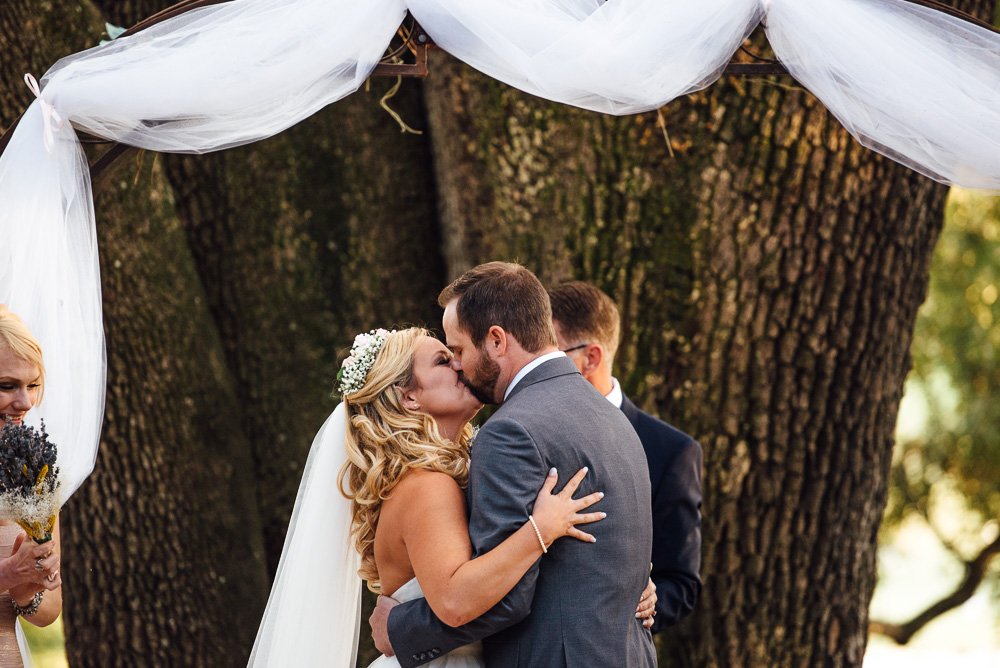 first kiss as husband and wife!