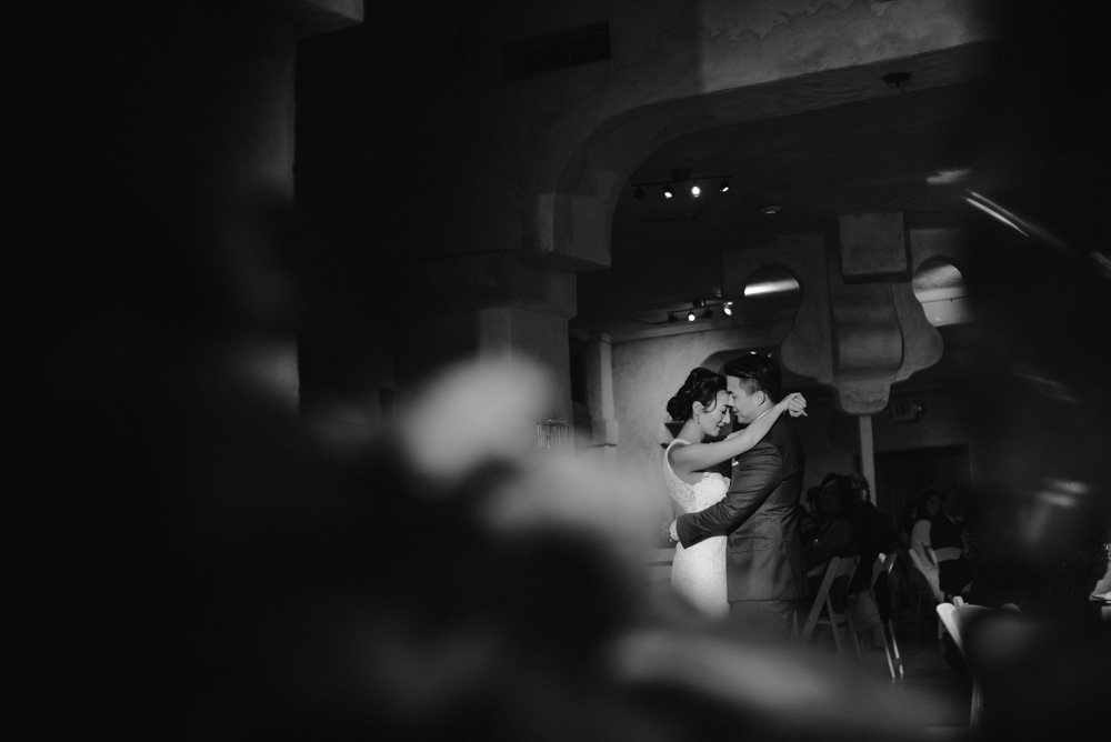 austin wedding photographer, black and white first dance photographs at a wedding, emotional moment photographed at villa anotnia, austin wedding photographer caitlin mcweeney