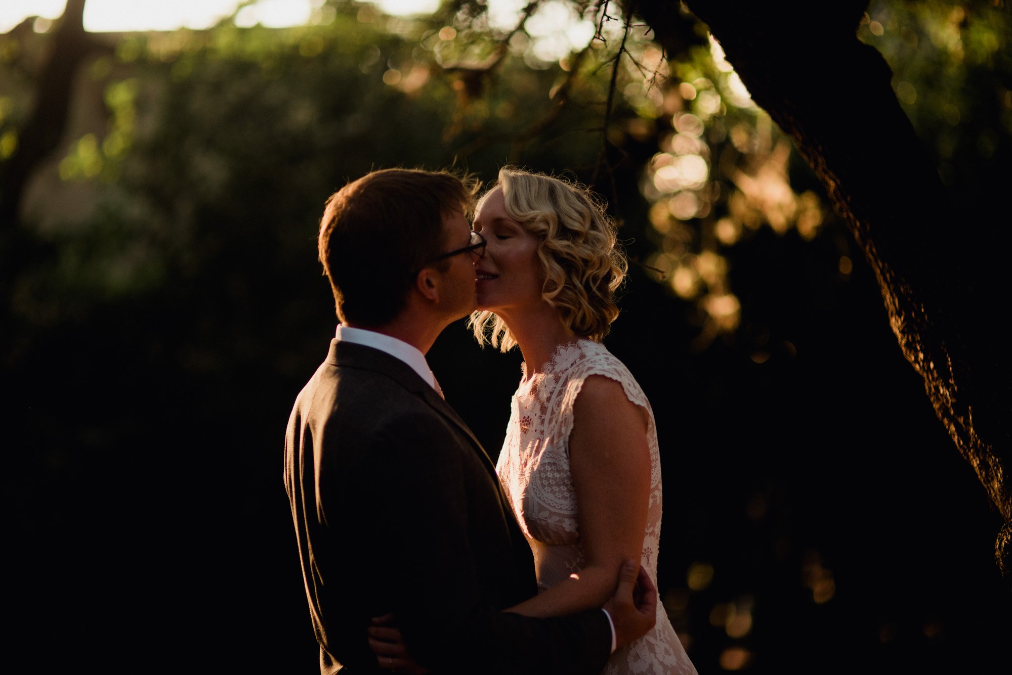 sunset portraits outside at an austin wedding at mercury hall