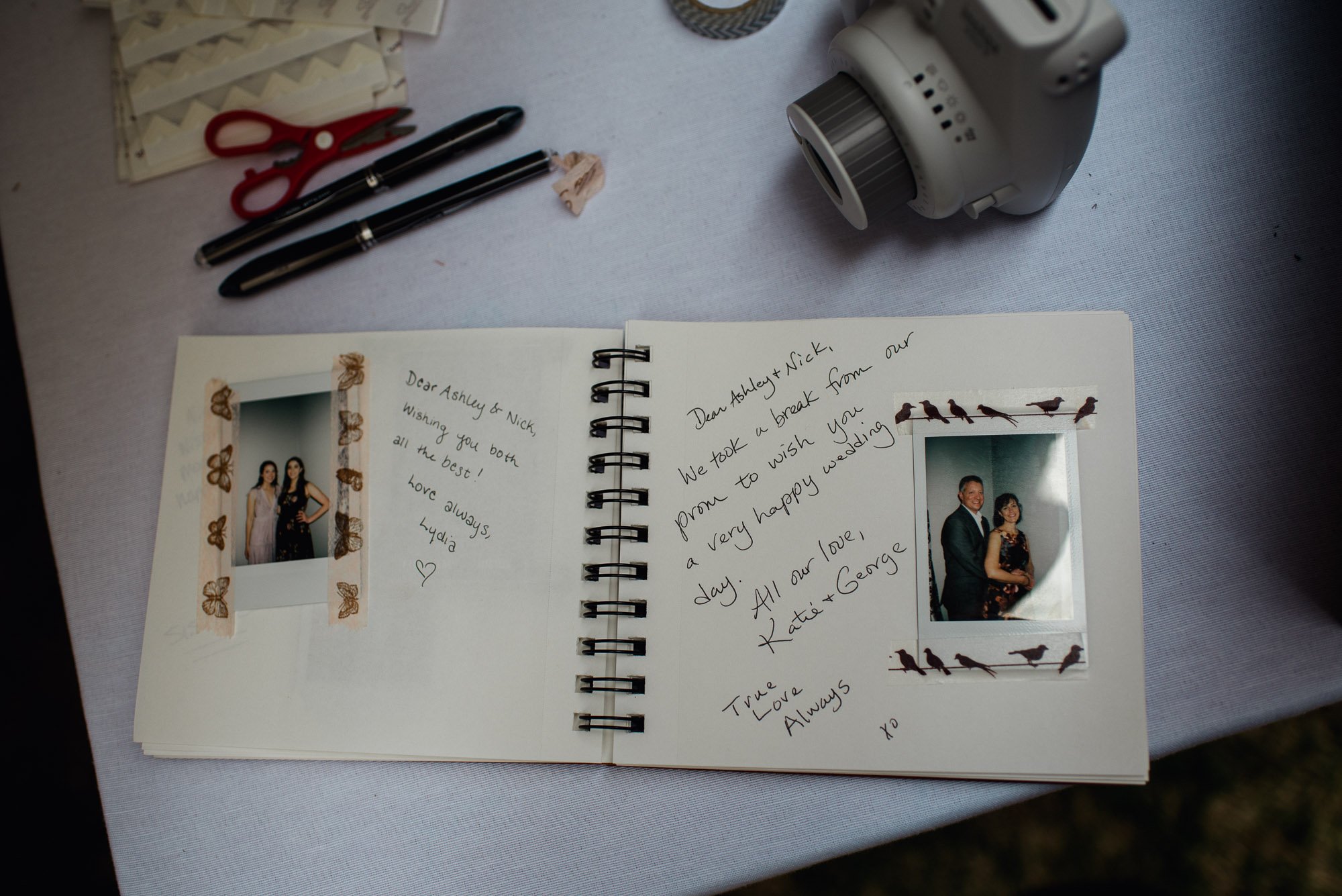 creative guestbook ideas with instant film