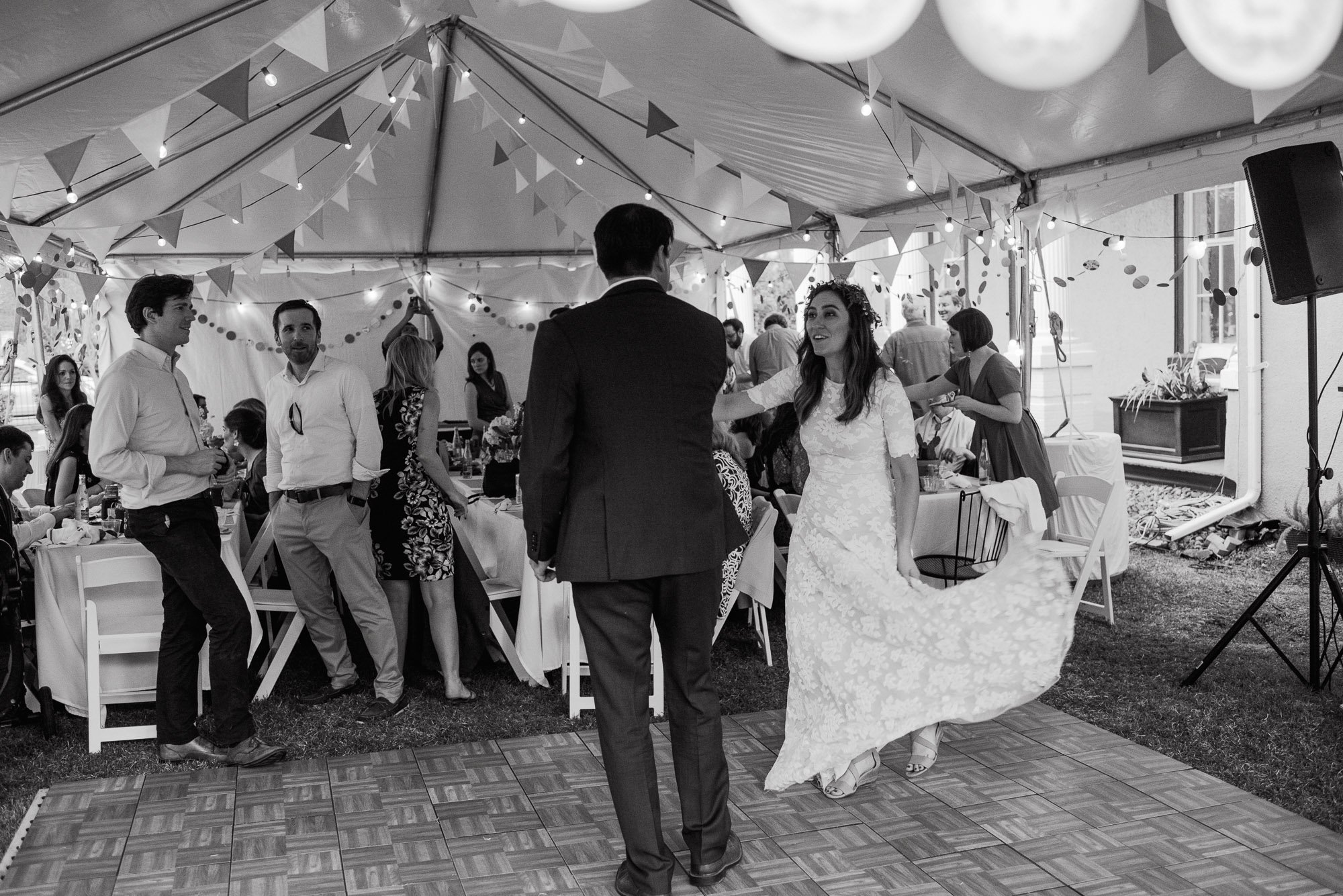 black and white photographs first dance under a tent in san antonio texas