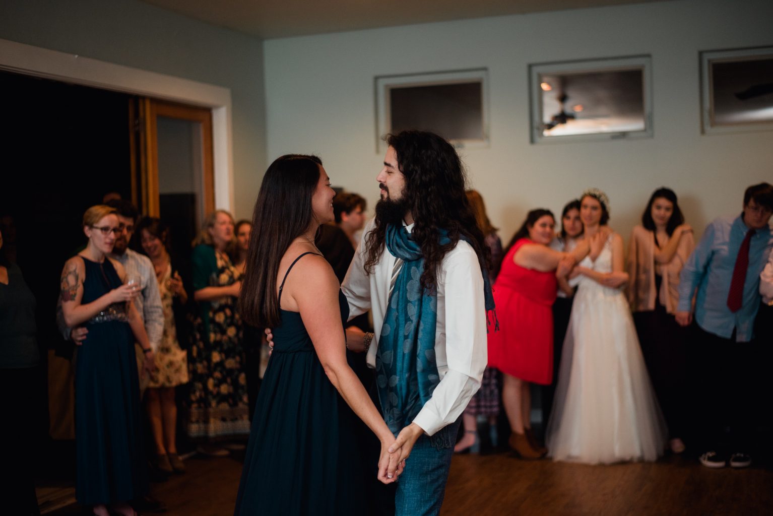 mother and son dance at an intimate wedding in Austin texas