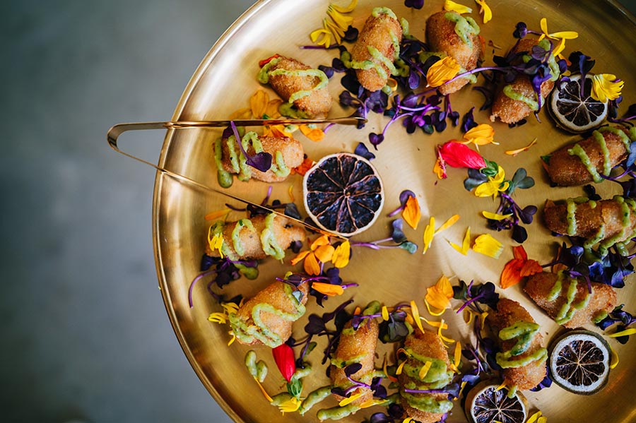 La pera catering cocktail hour snacks photography