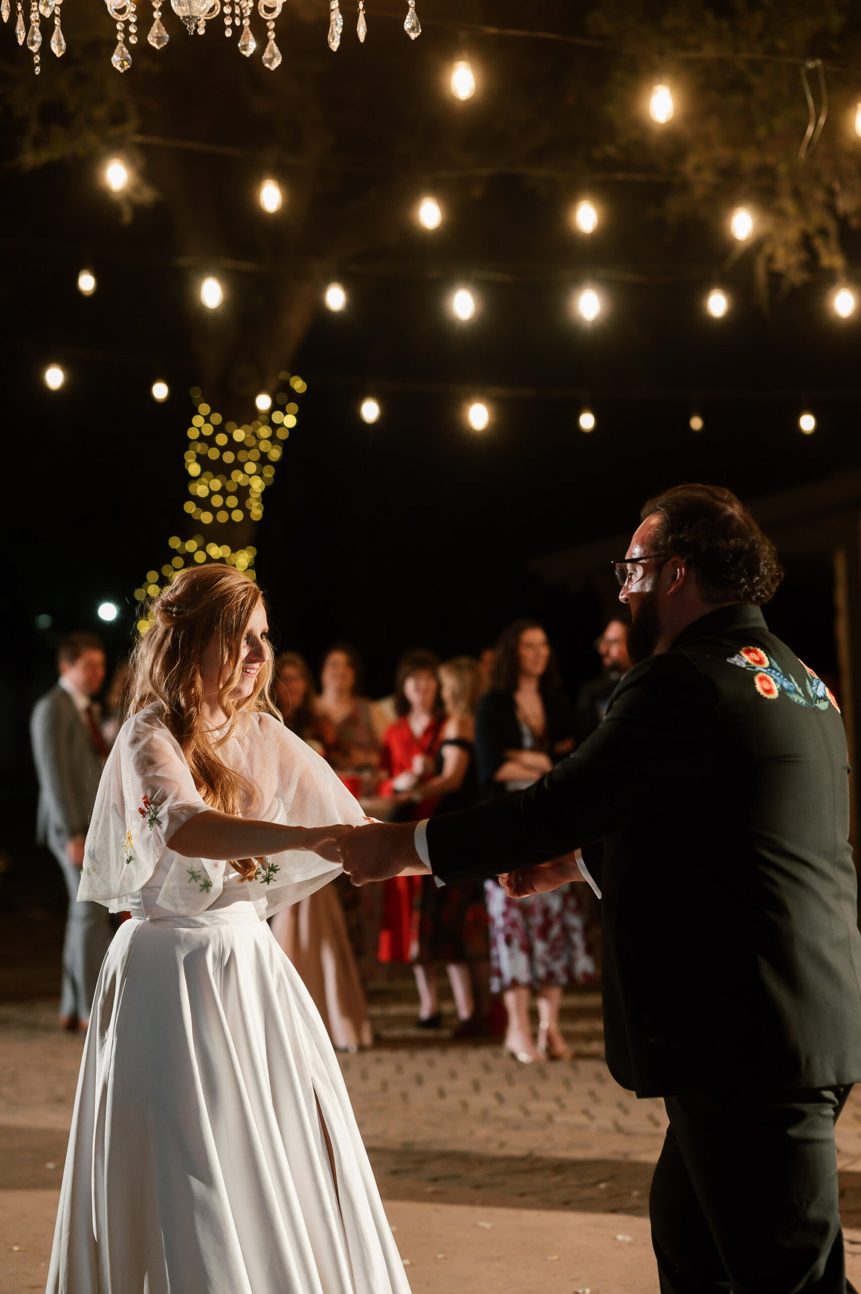 Bride and groom first dance at the Ranch Austin wedding venue