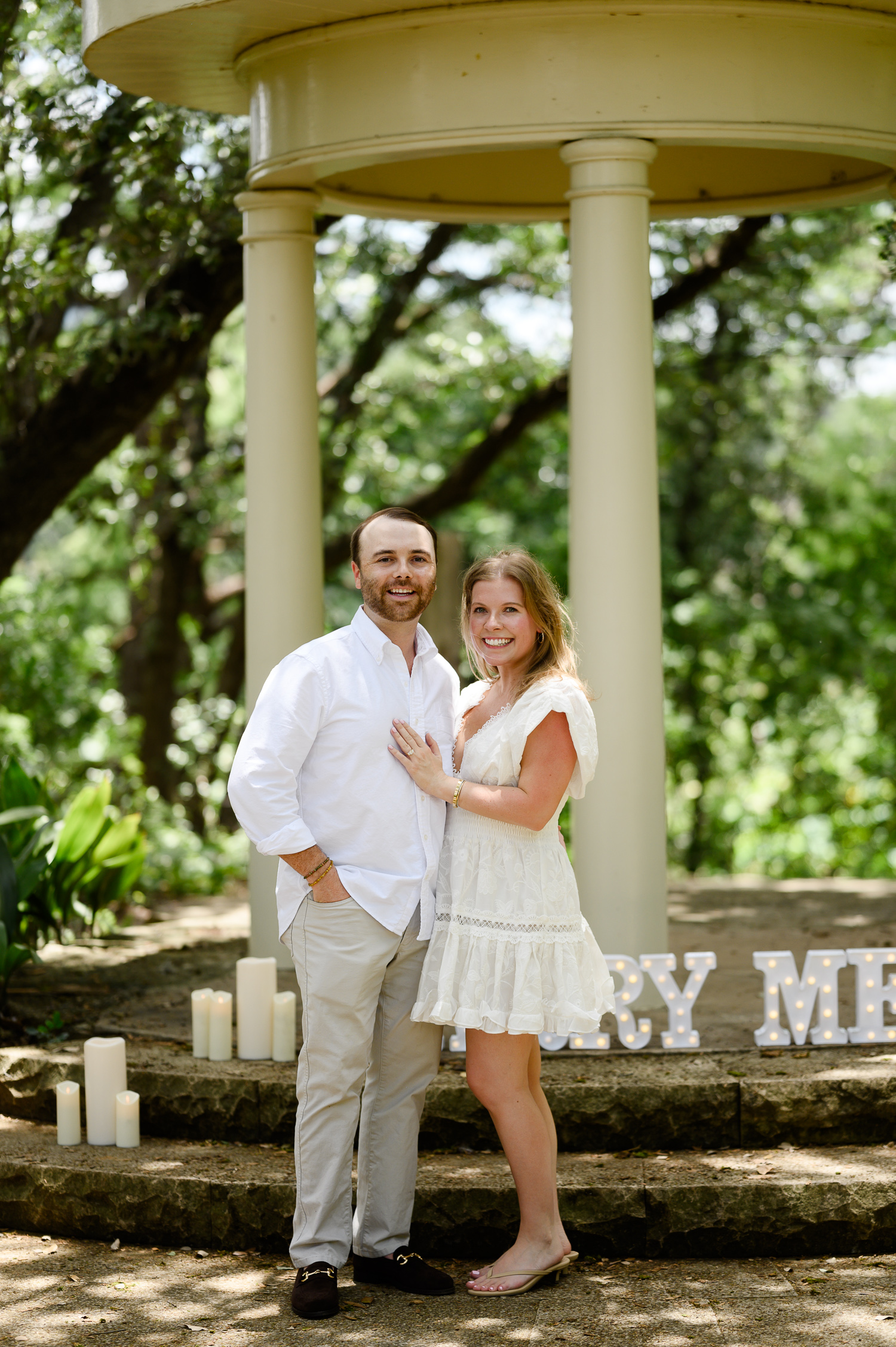engagement photos after proposal in the summer