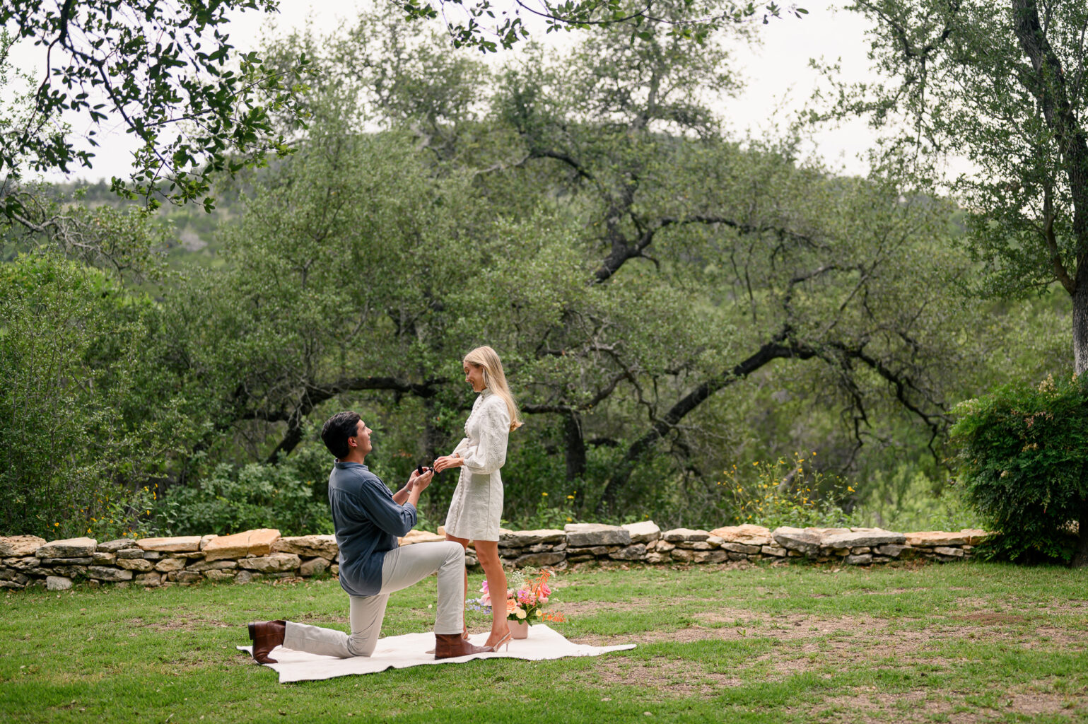 Intimate proposal at The Wayback