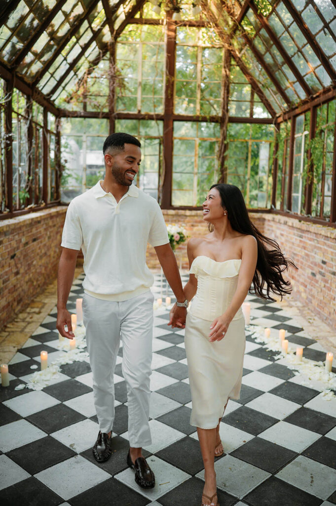 Candid engagement photos in Austin
